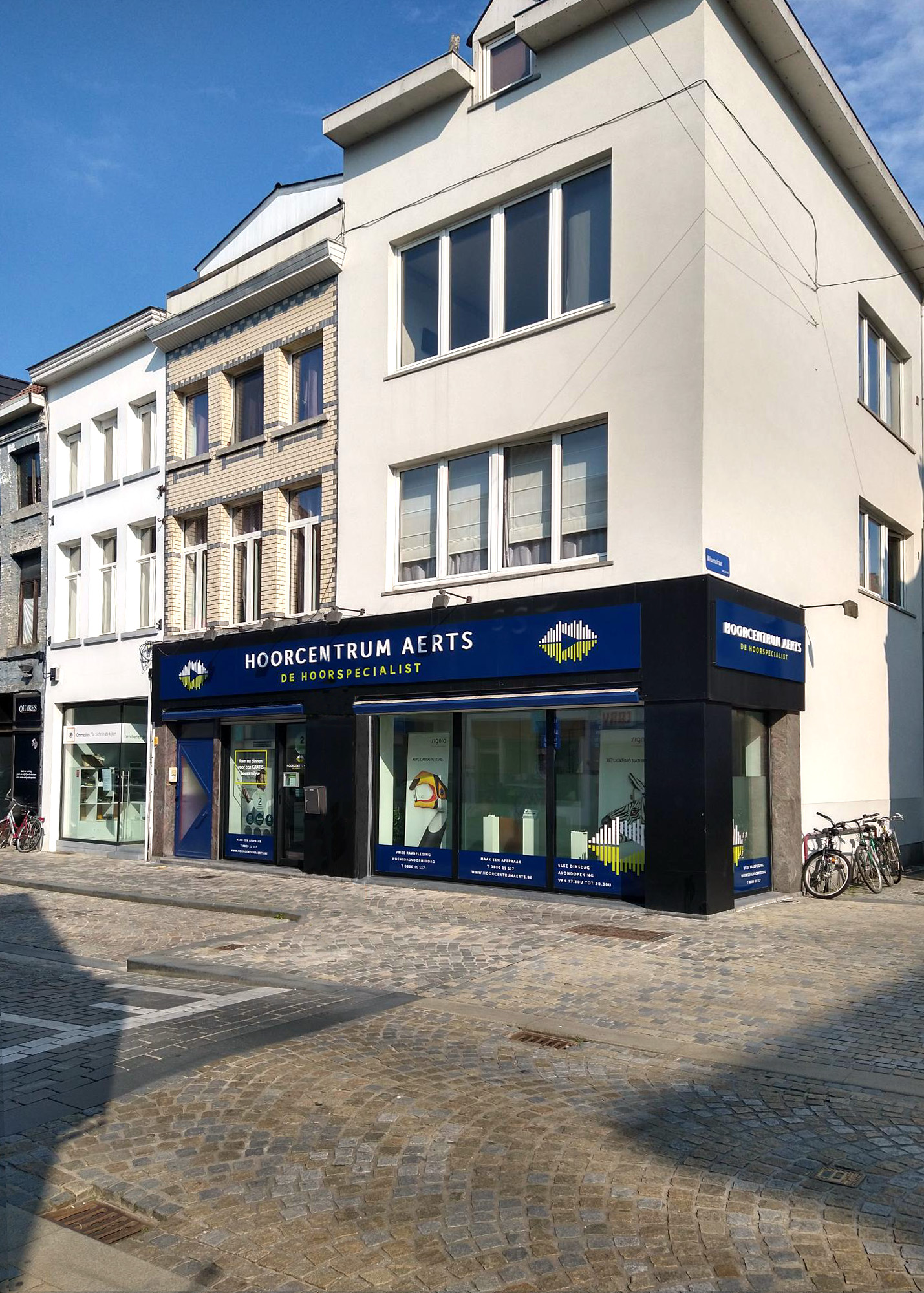 Straat uitzicht Hoorcentrum Aerts Mechelen